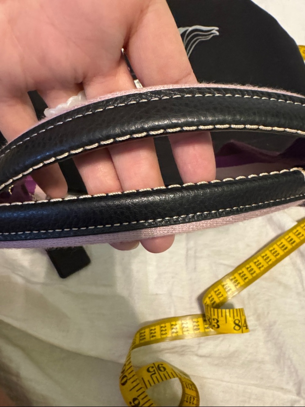 Disney X Coach Tote Villains Black Canvas Tote with Purple Accent Straps - Picture 9 of 9
